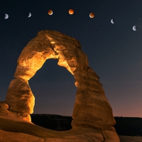 Lunar Eclipse at Delicate Arch