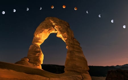 Lunar Eclipse at Delicate Arch