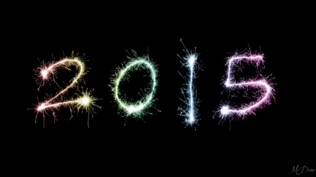 2015 Sparklers - 2015, new years, sparkles, twenty fifteen