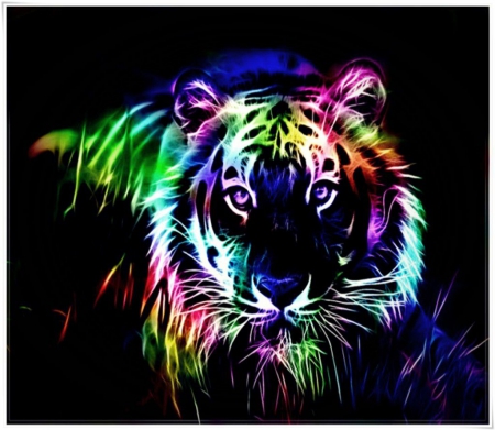 Big Cat - farbe, fantasy, abstrakt, cat