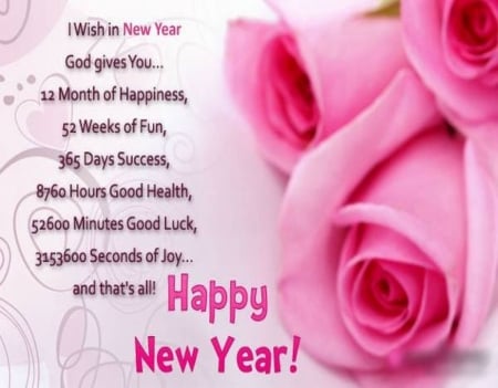 Happy New Year 2015 - abstract, 2015, new year, pink roses, 3D and cg, religious