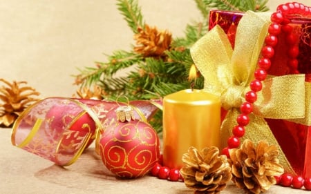 Christmas Decoration - candle, decor, balls, christmas