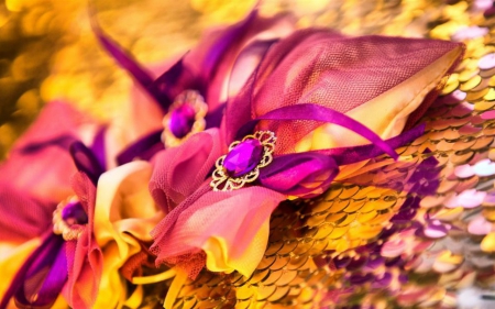 Beautiful Flower - gold, flower, nature, jewel