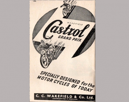 Castrol Motor Oil For Motorcycles - Motorcycle, Motor Oil, 1950, Vintage