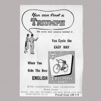Early Triumph Bicycle Advertisement