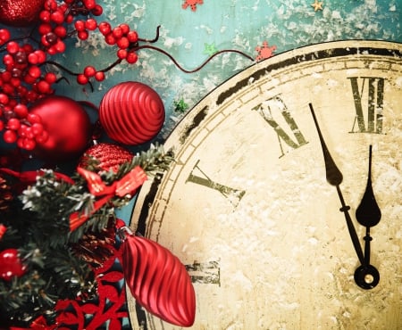 Xmas - clock, xmas, decoration, christmas