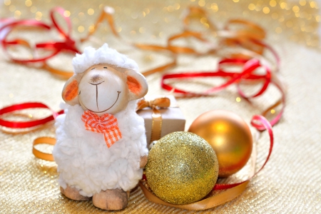 Happy 2015! - sheep, new year, 2015, decoration, happy