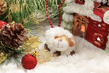 Happy 2015! - sheep, new year, 2015, decoration, happy