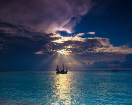 Under the Sky - sea, nature, sky, boat