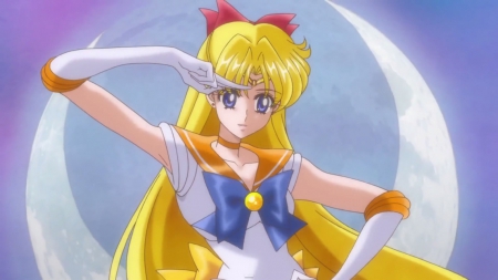 Sailor Venus - blond hair, beautiful, blonde, anime girl, girl, blond, blonde hair, sailormoon, sailor moon, sailor venus, pretty, magical girl, beauty, sweet, anime, long hair, nice, lovely, female