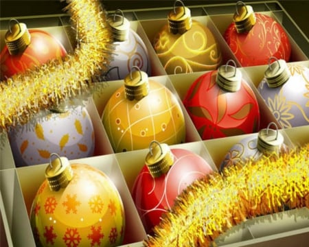 Christmas Decor - ornaments, Christmas, balls, decor