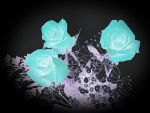 3D Turquiose Flowers