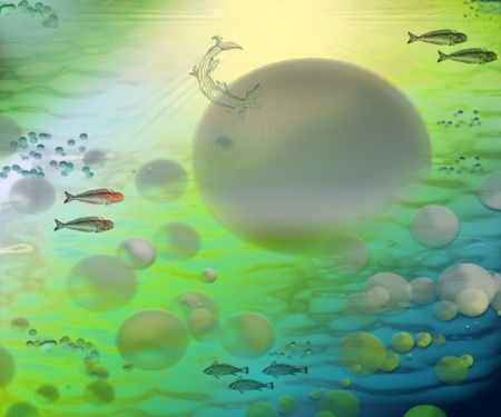 Underwater Fantasy Bubbles - fish, fantasy, bubbles, underwater