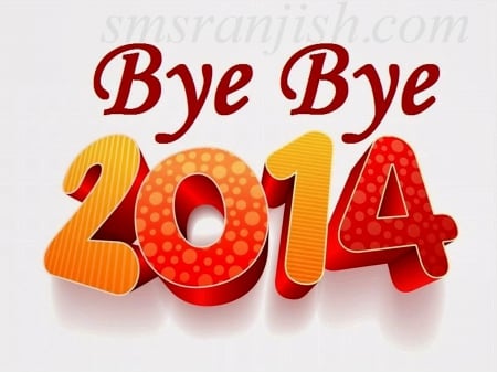 BYE BYE 2014 - card, new year, colorful, fantasy