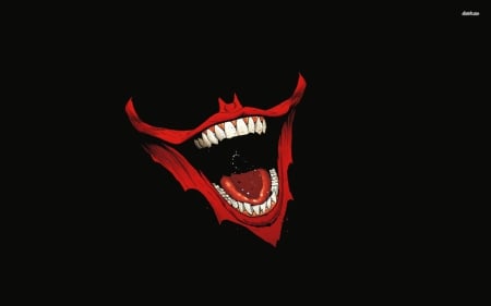 The Joke-R - bloody, black, smile, red, joker, teeth, scary