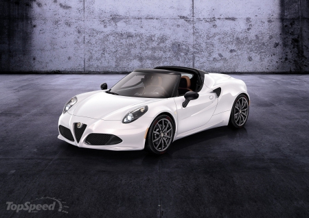 2016-Alfa-Romeo-4c-Spyder - white, 2016, alfa romeo, spyder