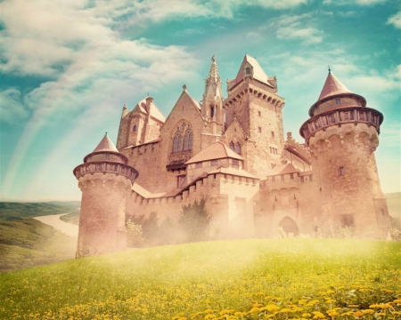 Castle - sky, architecture, castle, landscape