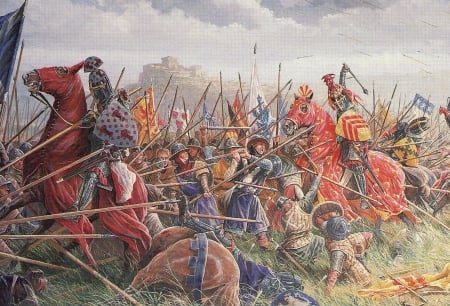 Battle of Bannockburn (1314) - stirling castle, art, robert the bruce, artwork, battle of bannockburn, scotland, history