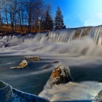 Icy Winter Falls