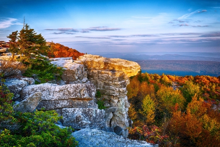 Canaan Valley Golden Hour - trees, hills, sunset, beautiful, autumn, West Virginia, sky