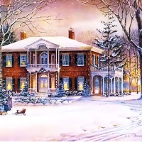 Country Home in Winter