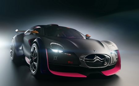 Citroen Survolt Concept 2010 - vehicles, cars, citroen survolt concept 2010, black cars, front view, citroen, citroen survolt concept, concept cars