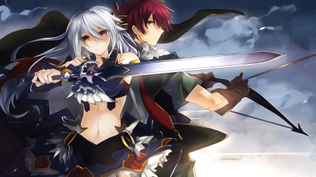 Madan no ou to Vanadis - manga, anime, warrior, magic, sword, romance, couple, love