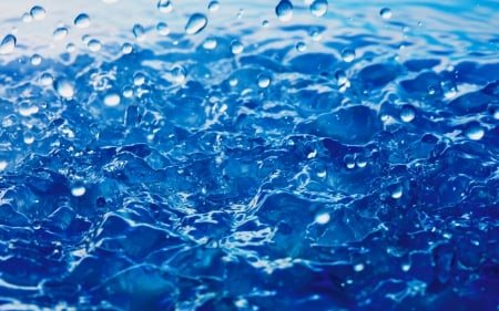 * - abstract, macro, blue, water, drops