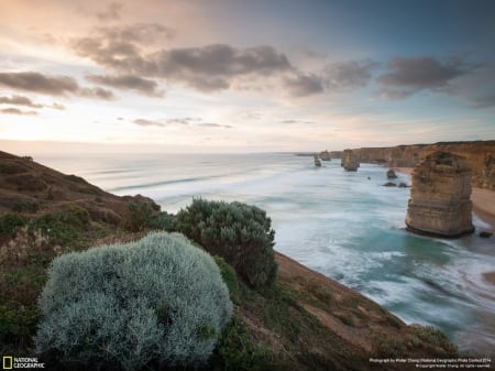 Great Ocean Road - nature, oceans, sky, clouds, great ocean road, beautiful, australia, rocks