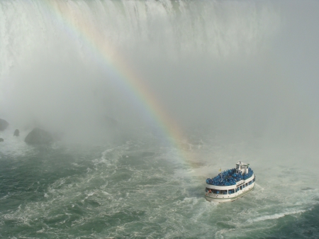 Niagara Falls Maid of the Mist - water, rainbow, falls, mist