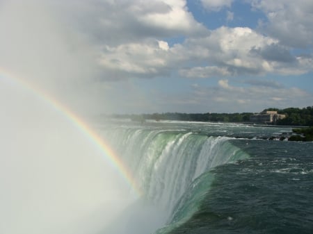 Niagara Falls - water, rainbow, falls, mist