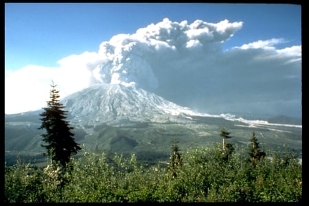 Mt Saint Helens Eruption - smoke, volcano, mountain, eruption