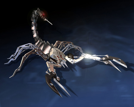 metal scorpion - abstract, 3d and cg