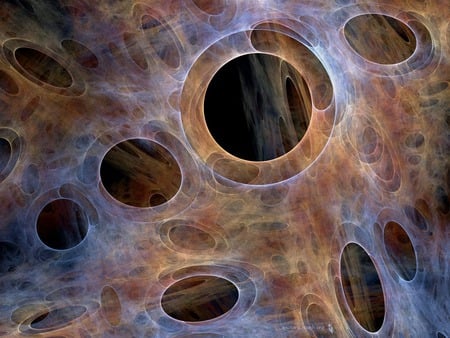 Holes - abstract, holes, 3d