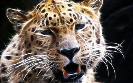 leopard digital art - art, animals, digital