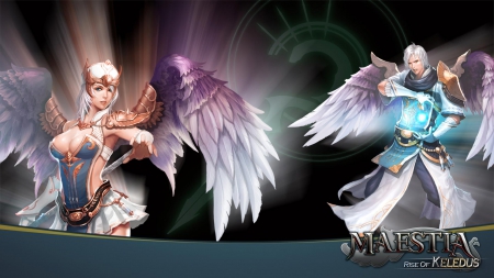 Maestia - male, female, wings, angel, maestia