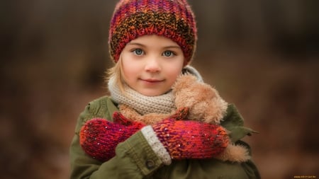 winter girl - girl, cute, winter, charming