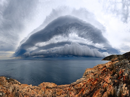 Storm Front - Storm, Mountains, Front, Sea