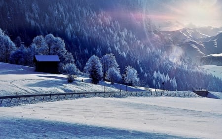 â™¥ - winter, snow, cold, blue