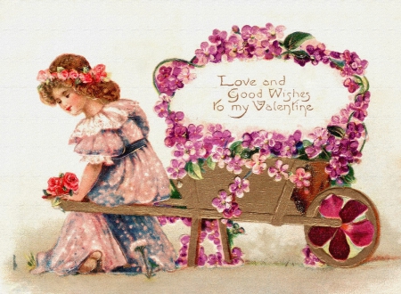 â˜…Love & Wishesâ˜… - love, lovely, hearts, love four seasons, holidays, valentines, pretty, vintage, beautiful, angels, colors, sweet, beloved valentines, flowers