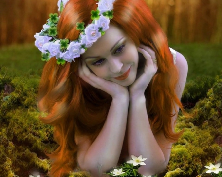 ~Beautiful of Spring~ - people, creative pre-made, beautiful, digital art, models, weird things people wear, colors, lovely, photomanipulation, emotional, girls, green, woman, love four seasons