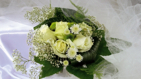 Yellow Roses bouquet - leaves, bouquet, yellow, roses