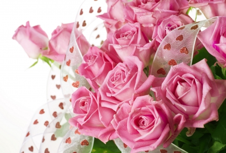 áƒ¦ - flowers, roses, pink, heart