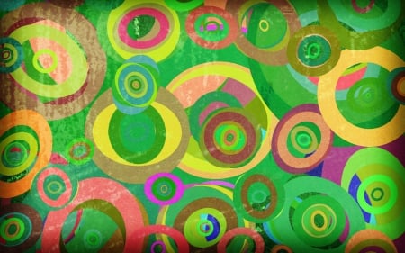 Abstract - abstract, green, circle, pattern, texture, art