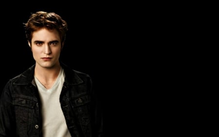 Robert Pattinson as Edward Cullen - robert pattinson, movie, vampire, black, fantasy, the twilight saga, edward cullen, eclipse, man, actor