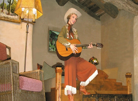 The Ranch House - style, girls, guitar, women, hats, ranch, cowgirls, art, fun, female, boots