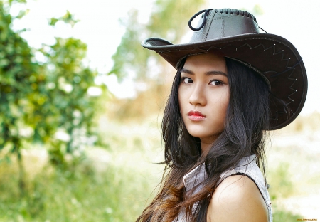 I'm Tough - style, girls, western, women, models, hats, ranch, cowgirls, brunettes, fun, female