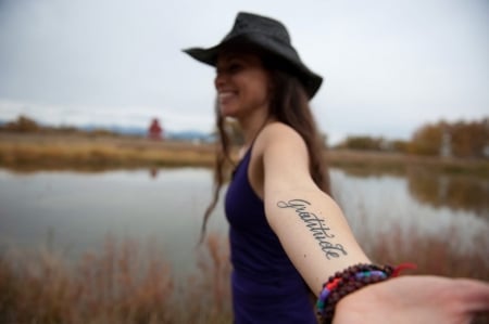 Gratitude - women, tattoo, fun, female, hats, models, girls, cowgirls, style, ranch, gratitude