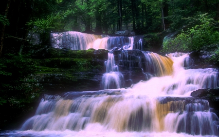 Waterfall at Delaware Water Gap, Pennsylvania - nature, water, forest, usa