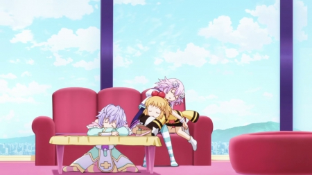 Sleepy Heads - sleeping, nice, female, anime girl, sleepy, pretty, table, anime, cute, dreaming, scene, adorable, girl, dream, lovely, sleep, kawaii, chair, sweet, dreamy